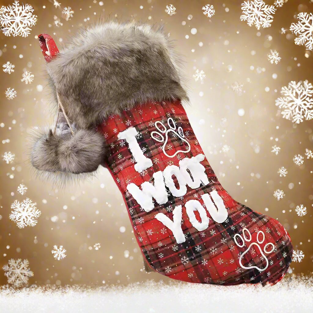 Christmas Stocking - I Woof you